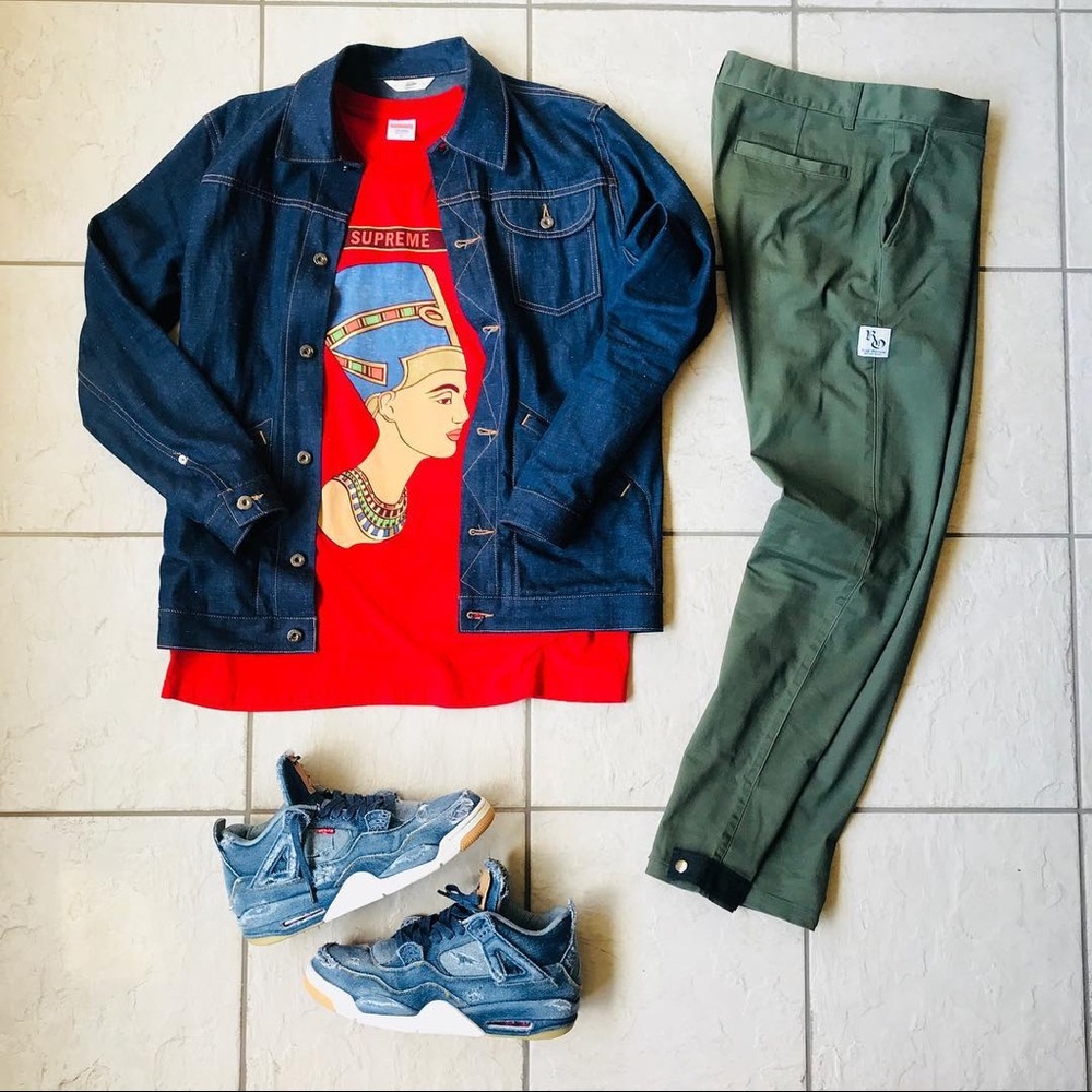 Supreme Red Nefertiti Graphic Tee SS14 - Picture 5 of 6